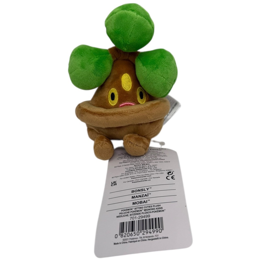Pokemon Bonsly Manzai Mobai Sitting Cuties Plush‎ Toy New With Tag 2021